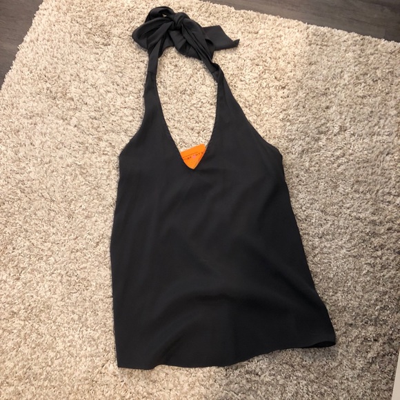 Ramy Brook Harriet Sleeveless Draped Silk Top. O/S - Picture 2 of 2